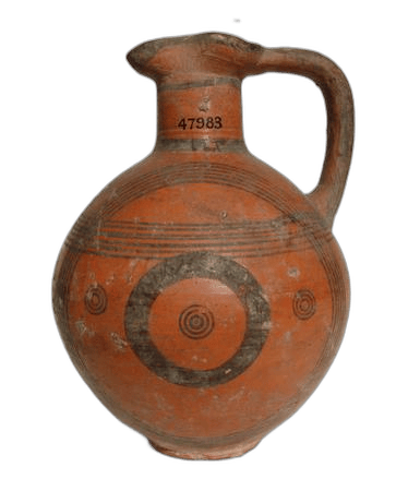 Black-on-Red Trefoil Jug, Archaic I Cypriot