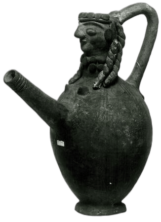 Bichrome Red Spouted Jug, Archaic I Cypriot