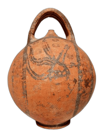 Black-on-Red Spouted Flask, Archaic I Cypriot