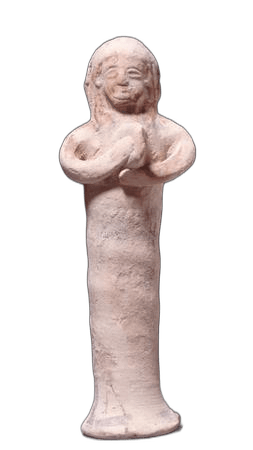 Tambourine Female Worshipper Figurine, Archaic I Cypriot statue