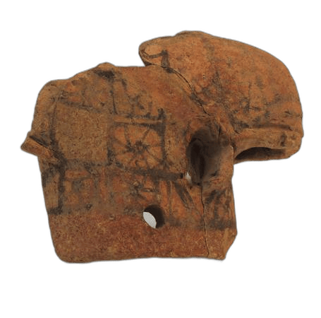 Terracotta Figure Upper Torso, Archaic II Cypriot statue