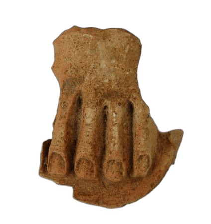 Terracotta Left Foot, Archaic II Cypriot statue