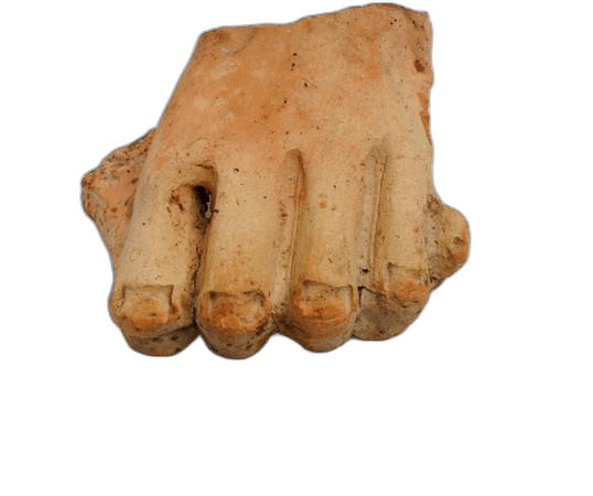 Buff Slip Foot, Archaic II Cypriot statue
