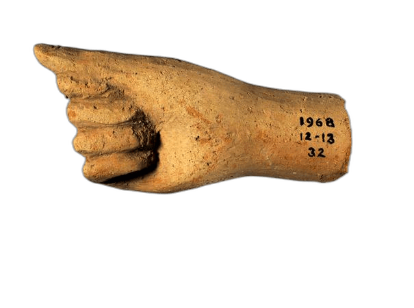 Terracotta Clenched Hand, Archaic II Cypriot statue