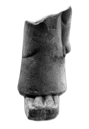 Limestone Standing Male Figure, Archaic II Cypriot statue