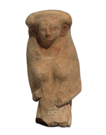 "Dea Gravida Terracotta Figure", Archaic II Cypriot statue
