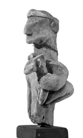 Peaked Cap Ram Votary, Archaic II Cypriot statue