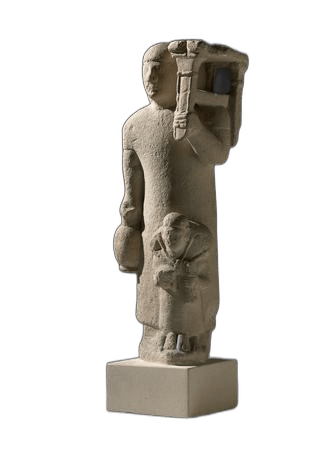 Limestone Votive Group, Archaic II Cypriot statue