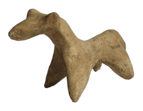 Cypriot Dog Figure, Archaic II Cypriot statue