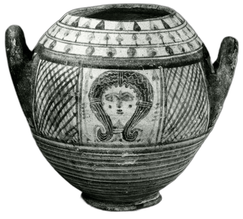 Bichrome Hathor Amphora, Archaic II Cypriot jar