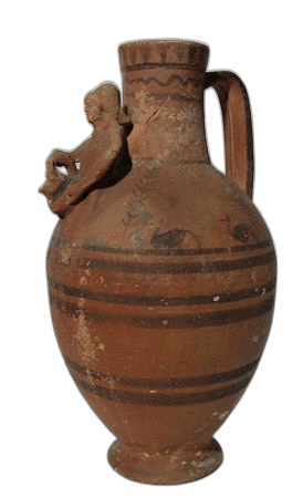 Bichrome Red Ware Figurine Jug