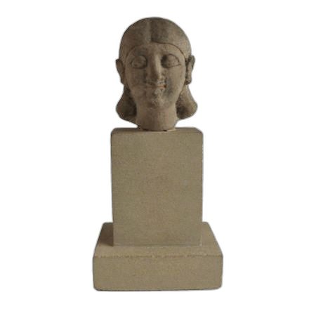 Kouros Head, Archaic II Cypriot statue