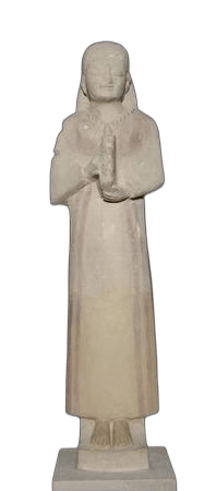 Neo-Cypriote Tambourine Figure, Archaic II Cypriot statue