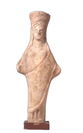 "Kalathos Female Figure", Archaic II Cypriot statue