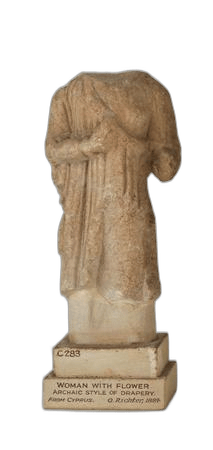 Limestone Female Figure, Archaic II Cypriot statue