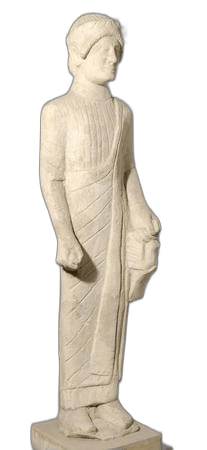 "Limestone Laurel Wreath Figure", Classical Cypriot statue