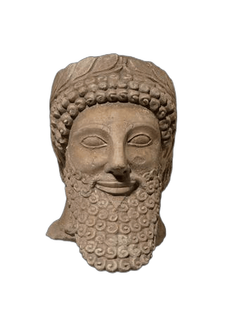 "Limestone Worshipper Head", Classical Cypriot statue