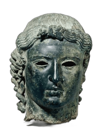 Severe Style Bronze Head, Classical Cypriot statue