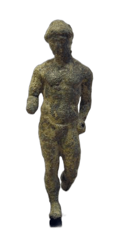 Bronze Doryphoros Figurine, Classical Cypriot statue