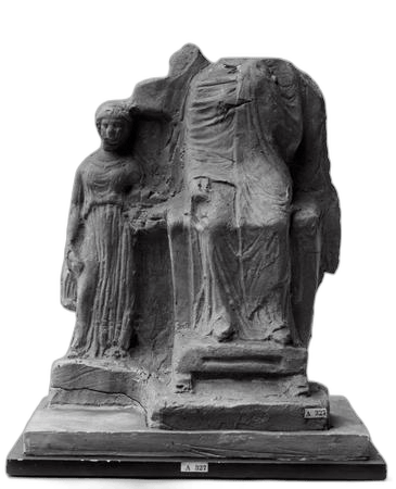 Demeter Enthroned Terracotta Figure, Classical Cypriot statue
