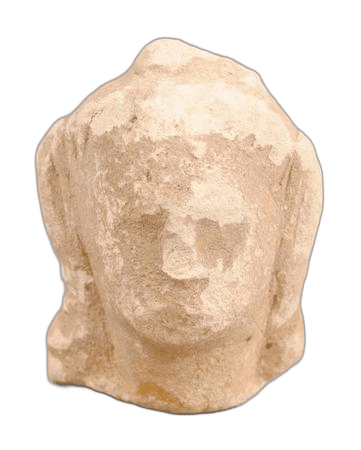 Limestone Pan Head, Hellenistic Cypriot statue