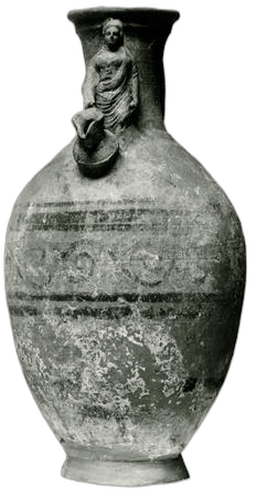 White Painted Woman-and-Pitcher Jug, Classical Cypriot