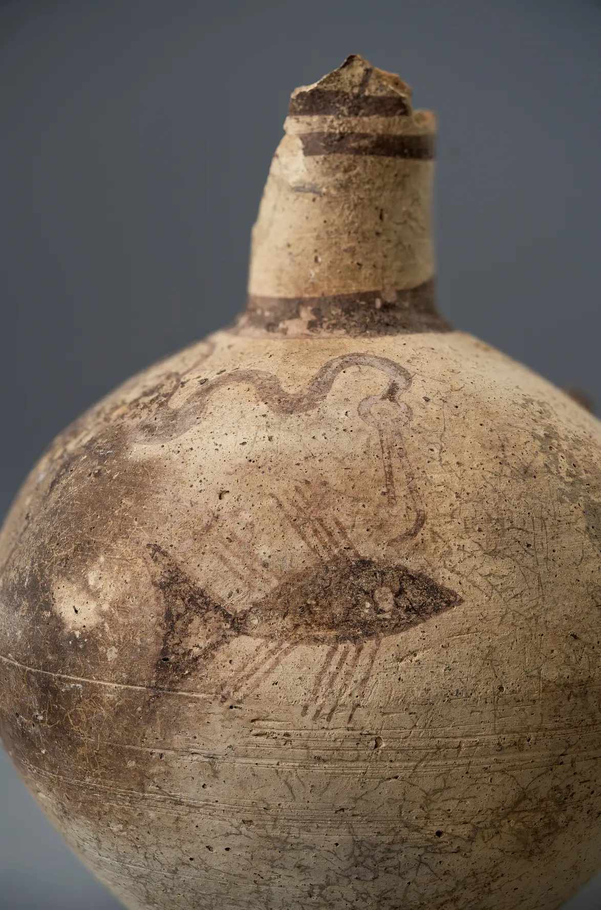 Free Field Bird Oinochoe, Geometric Cypriot jug