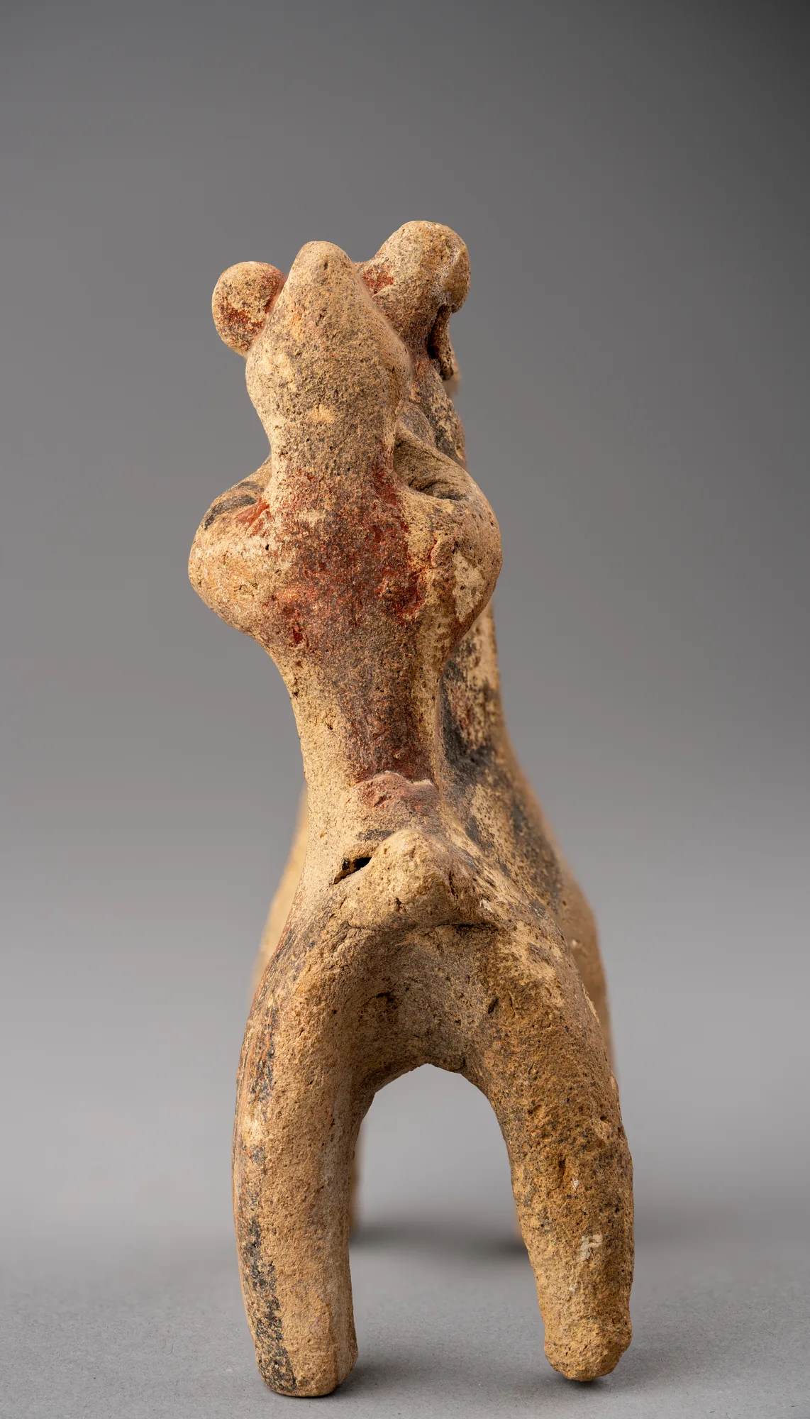 Horse and Rider Figurine with a Painted Star on the Neck, Archaic II Cypriot statue