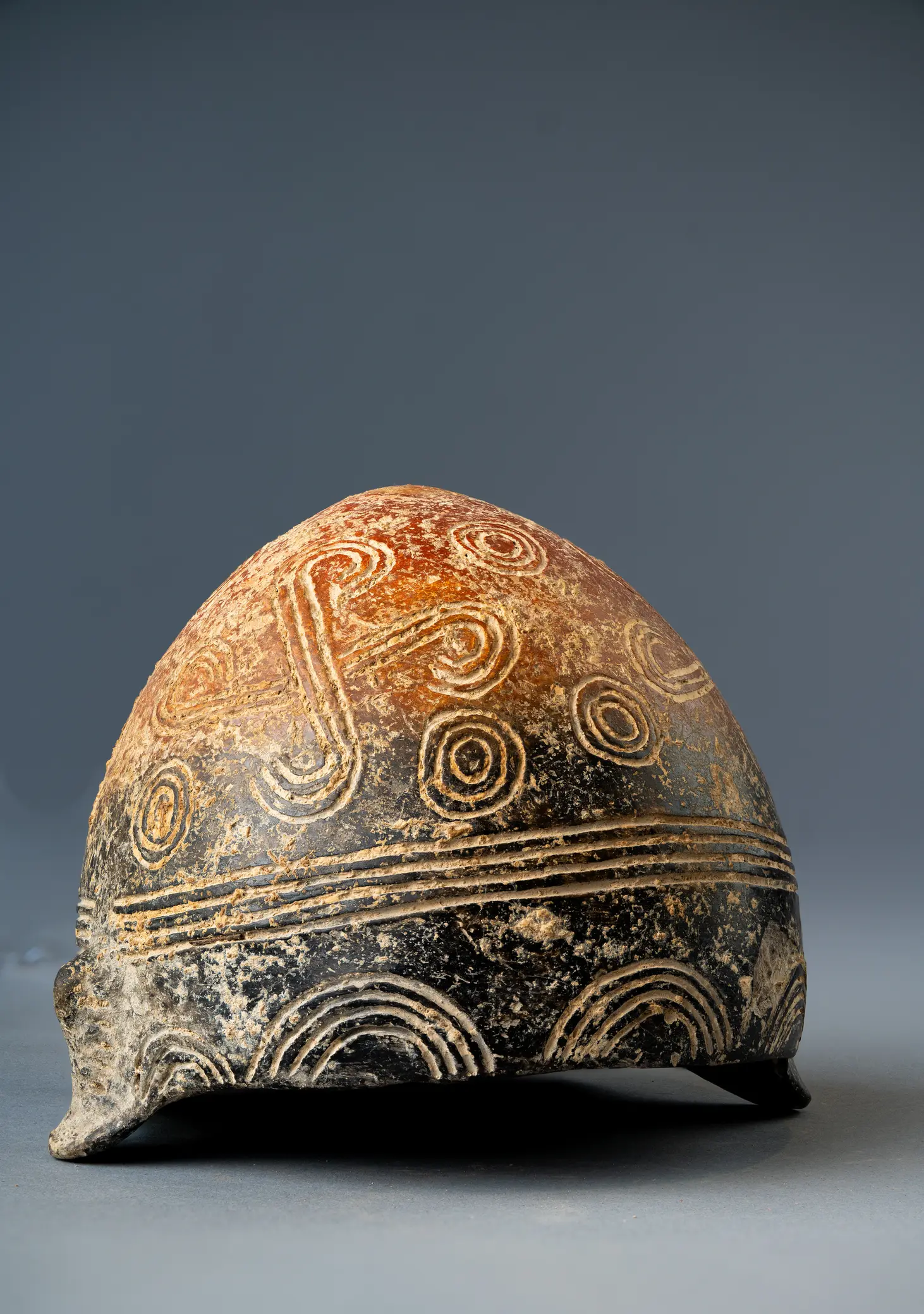 Incised Red Polished Bottle, Early Bronze Age II Cypriot pottery