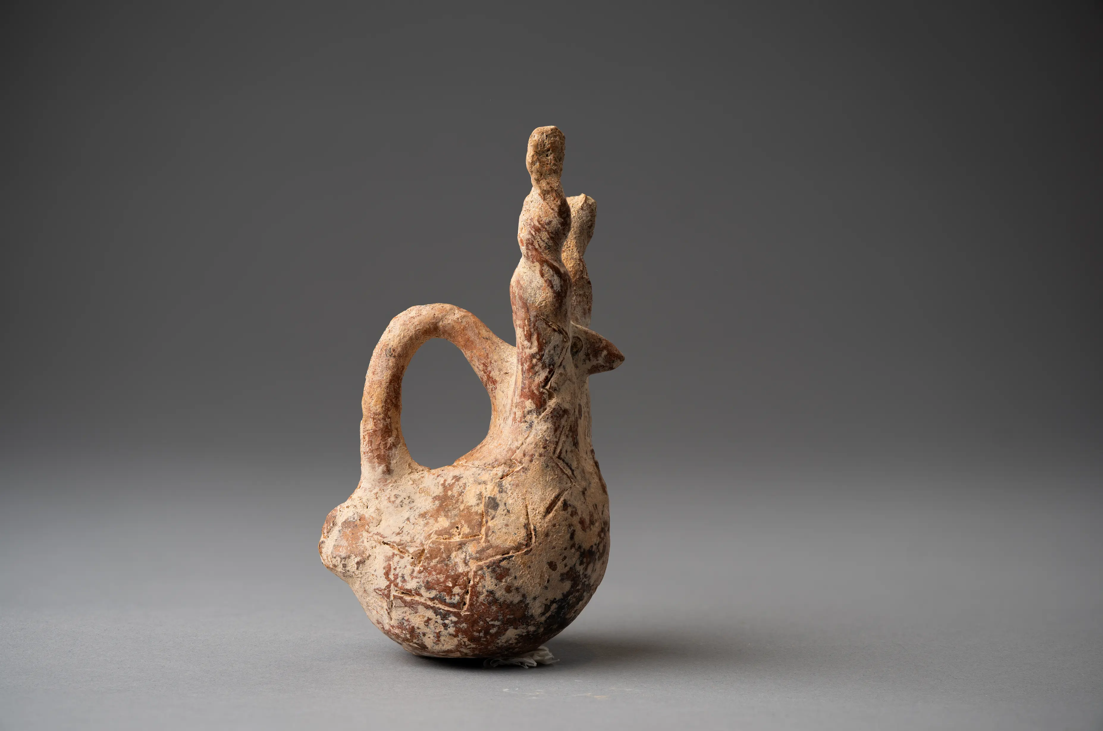 Red Polished Rattle Figurine, Early Bronze Age II Cypriot pottery