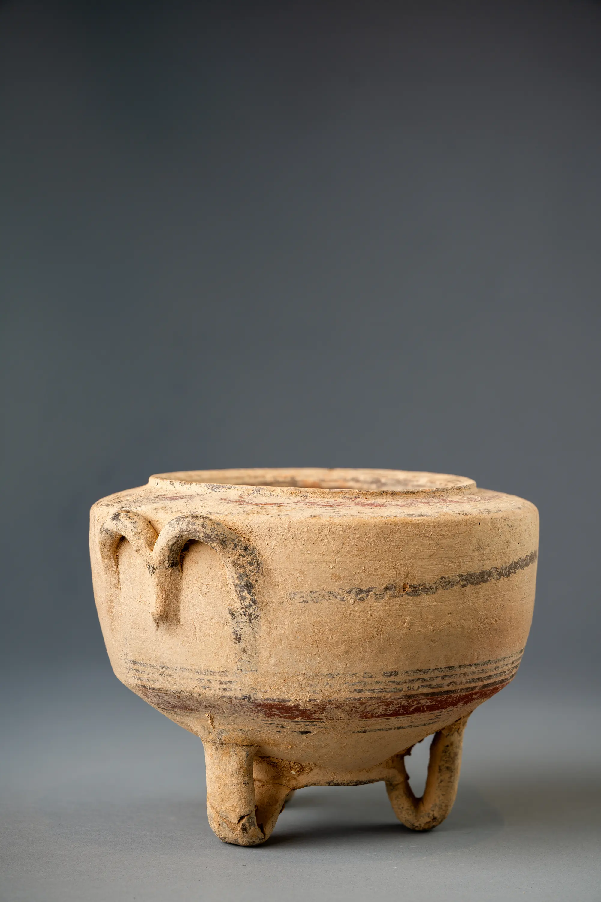Bichrome Jar with Bull Handles, Geometric Cypriot