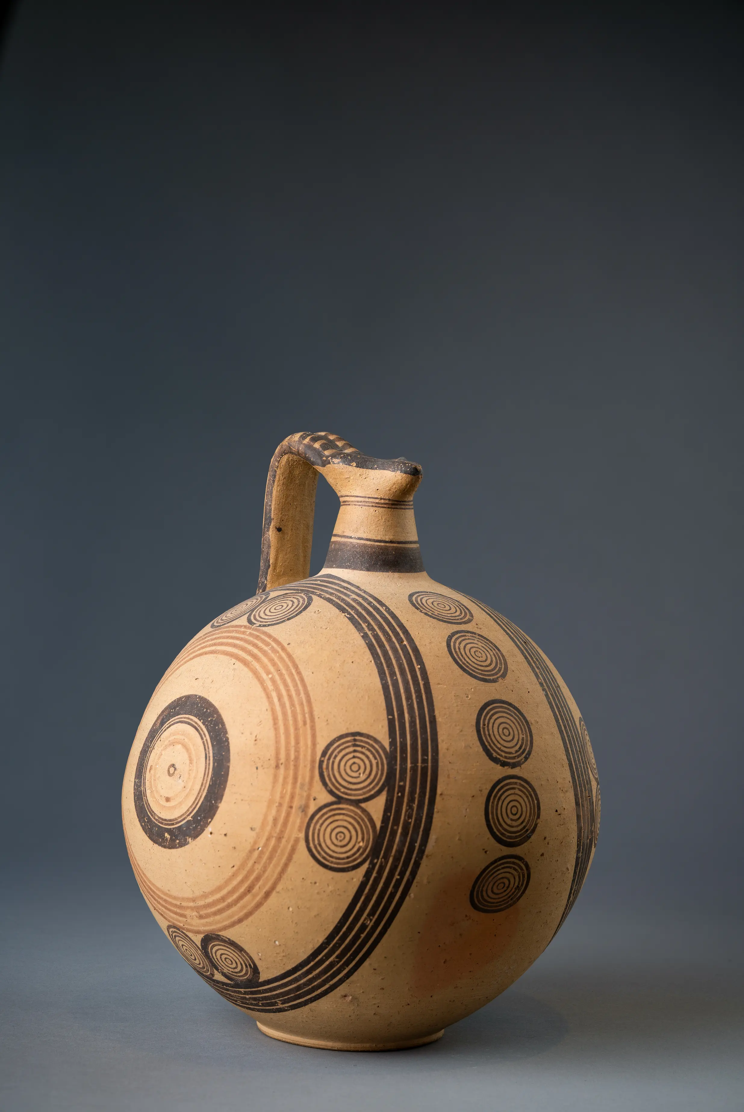 Large Bichrome Oinochoe, Geometric Cypriot jug