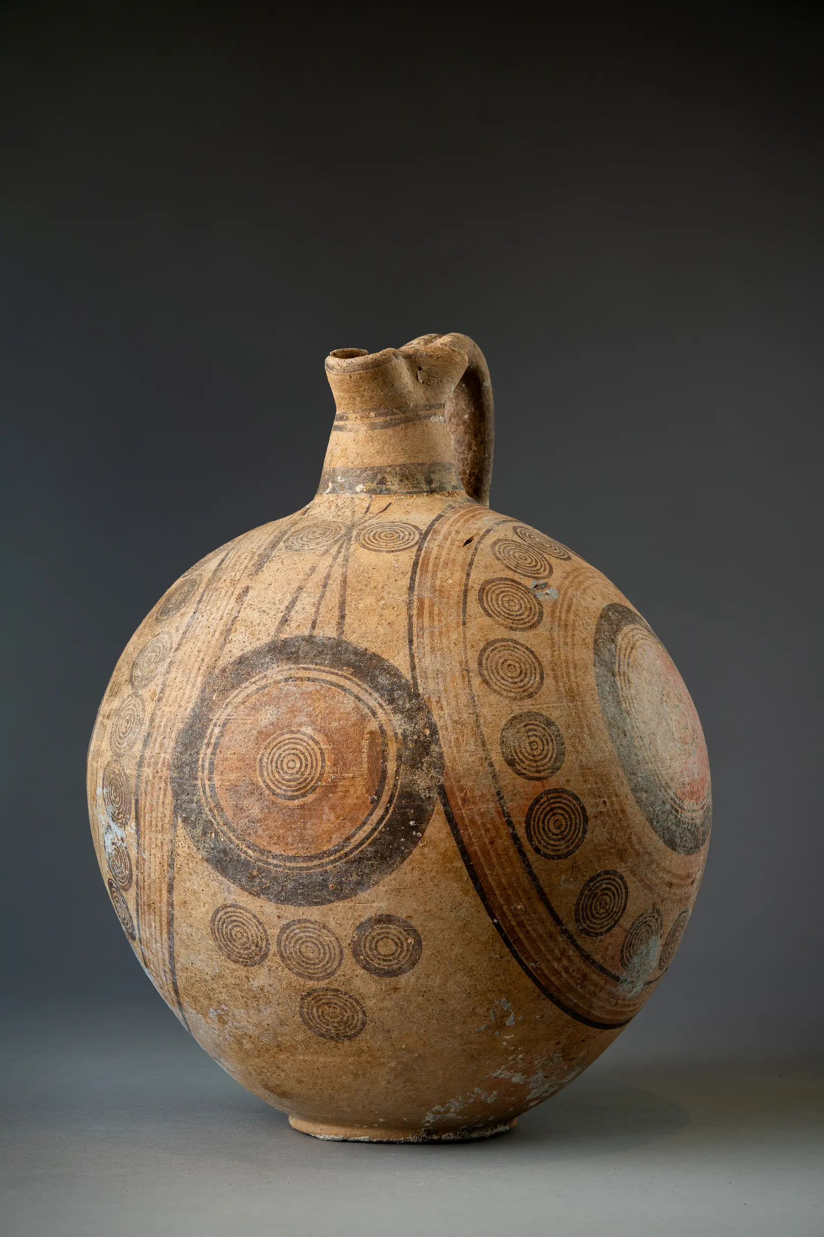 Large Bichrome Oinochoe, Geometric Cypriot jug
