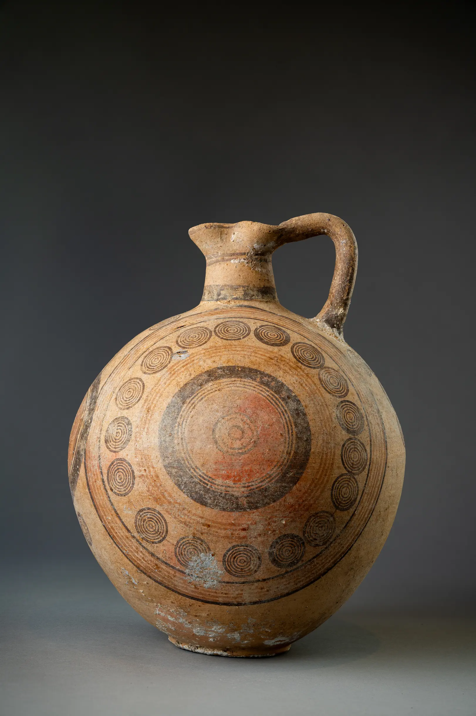 Large Bichrome Oinochoe, Geometric Cypriot jug