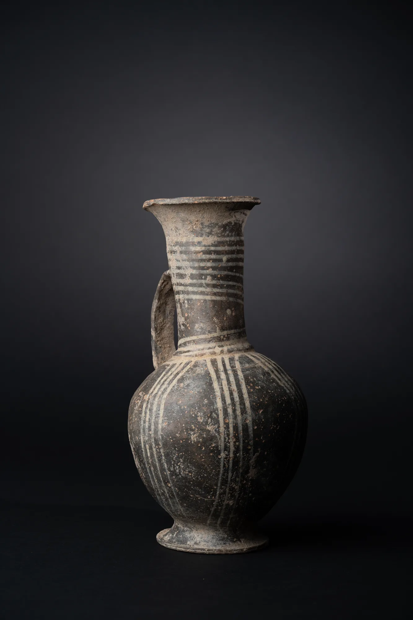 Base Ring II Jug with White-Painted Lattice Bands, Late Bronze Age II Cypriot