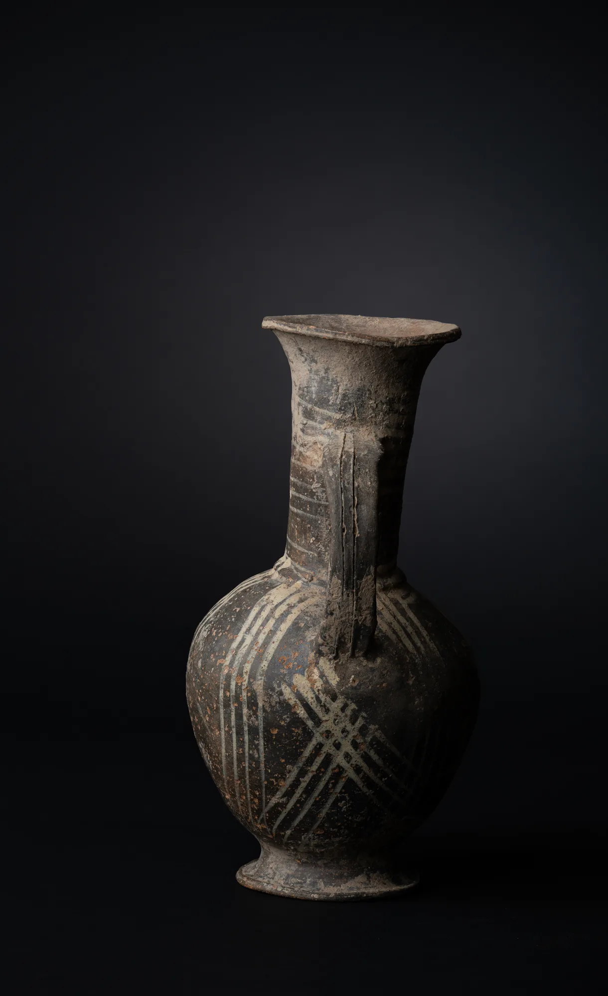 Base Ring II Jug with White-Painted Lattice Bands, Late Bronze Age II Cypriot