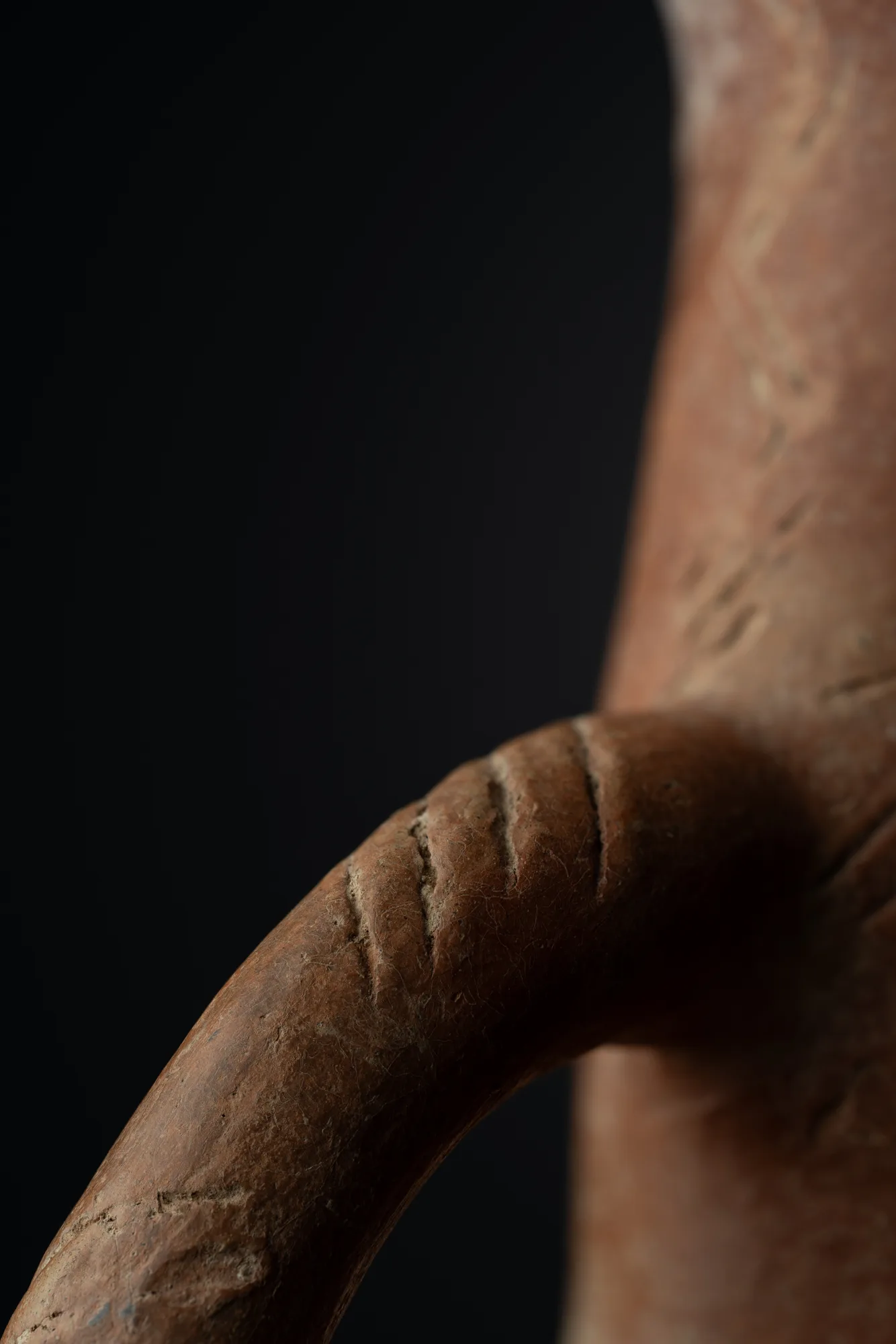 Red Polished Jug with Incised Chevron Collars, Middle Bronze Age I Cypriot