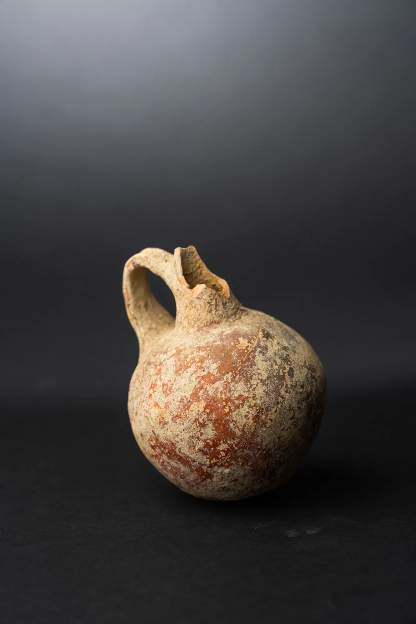 Red-Slipped Juglet with Cutaway Spout, Middle Bronze Age II Cypriot