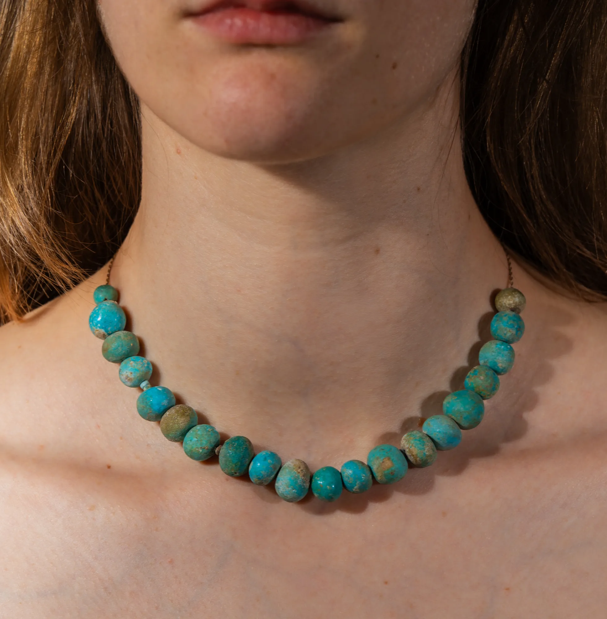 Necklace of Globular Faience Beads, Middle Bronze Age I Cypriot jewelry
