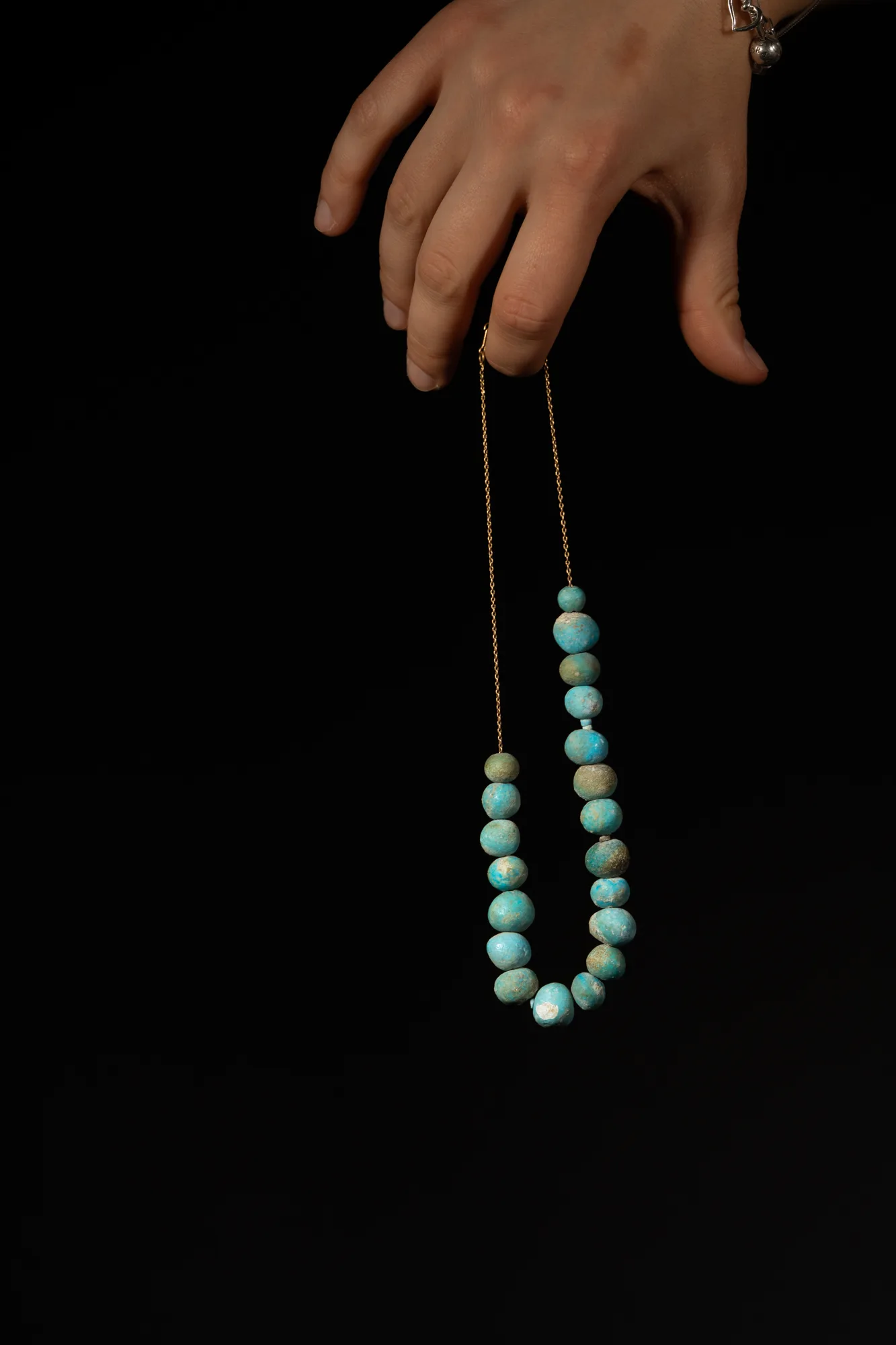 Necklace of Globular Faience Beads, Middle Bronze Age I Cypriot jewelry
