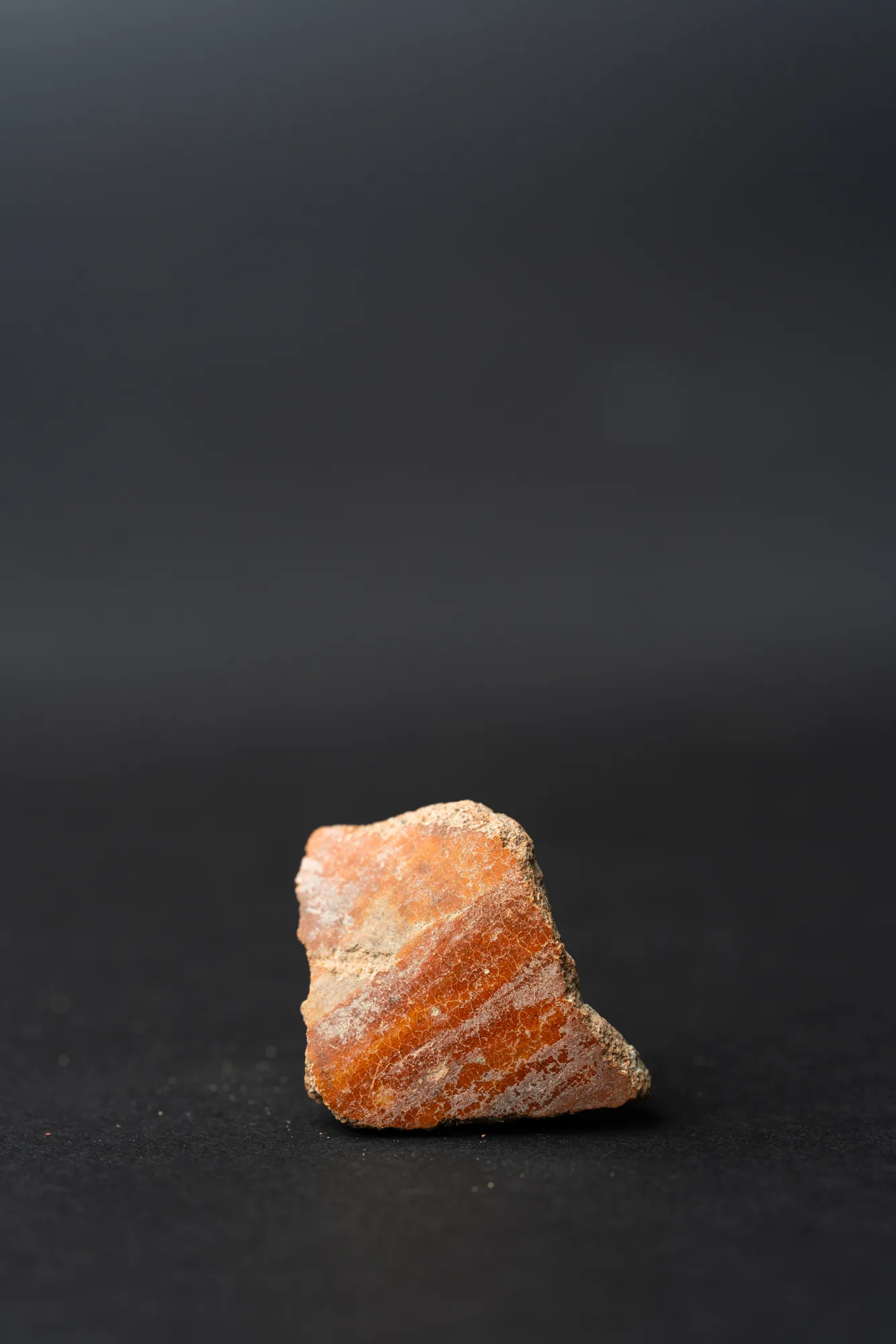 Red Slip Ware Body Sherd with Streaked Slip, Chalcolithic Cypriot pottery