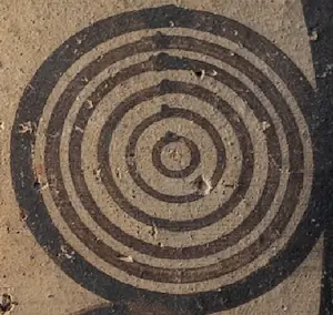 Deeply nested bichrome circles