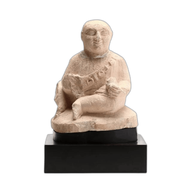 Cypriot Seated Limestone Figure, Classical Cypriot statue