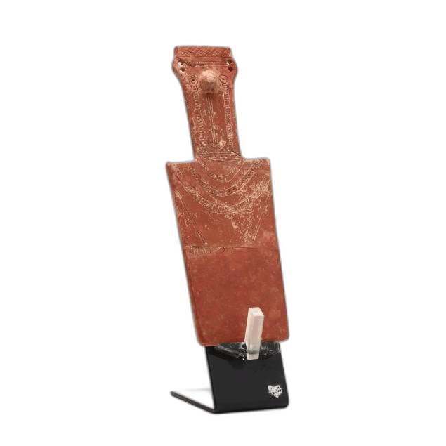 Cypriot Early Bronze Age Polished Red Ware Plank Idol, Early Bronze Age III Cypriot statue