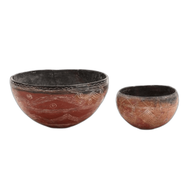 Two Cypriot Early Bronze Age Polished Red Ware Bowls, Early Bronze Age III Cypriot