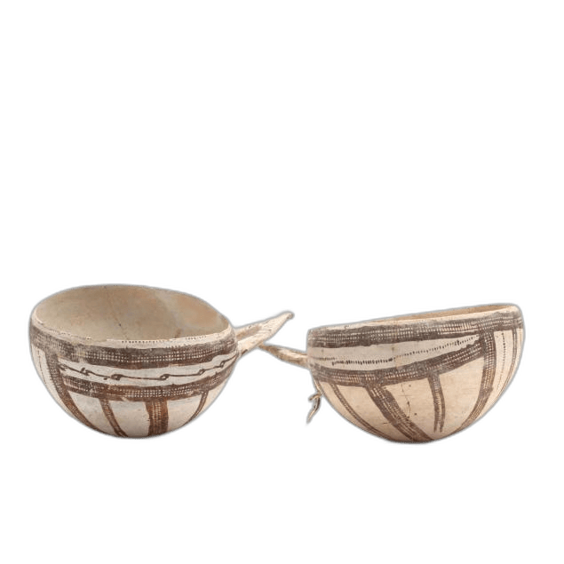 Pair of Cypriot Late Bronze Age White Slip Bowls, Late Bronze Age III Cypriot