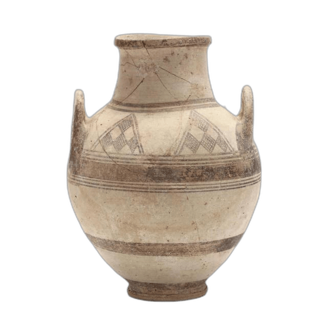 Cypro-Geometric White Ware Jar, Geometric Cypriot
