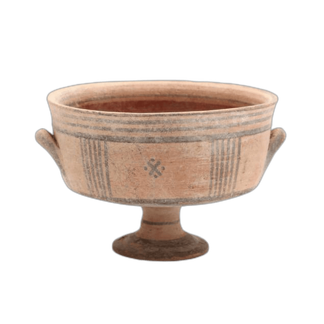 Cypro-Geometric Stemmed Bowl, Geometric II Cypriot