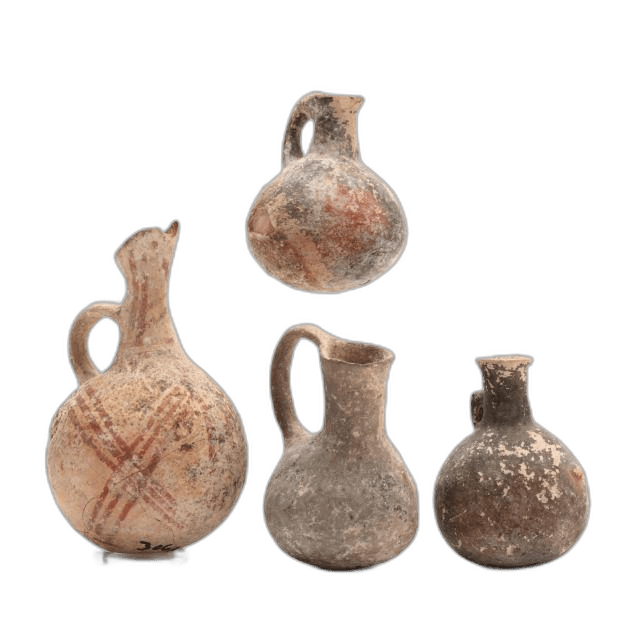 Four Cypriot Bronze Age Juglets, Middle Bronze Age I Cypriot