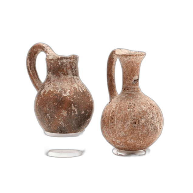 Two Cypriot Middle Bronze Age Red Ware Juglets, Middle Bronze Age III Cypriot
